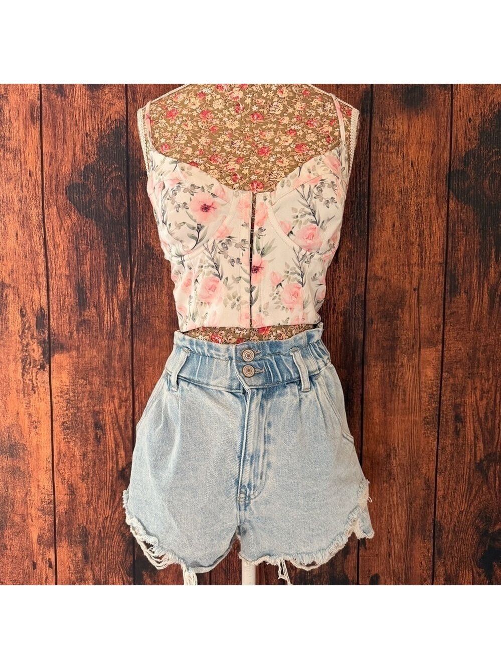 Bundle Happily Gray Denim shorts + Windsor Crop Top- Price Firm - Picture 4 of 9